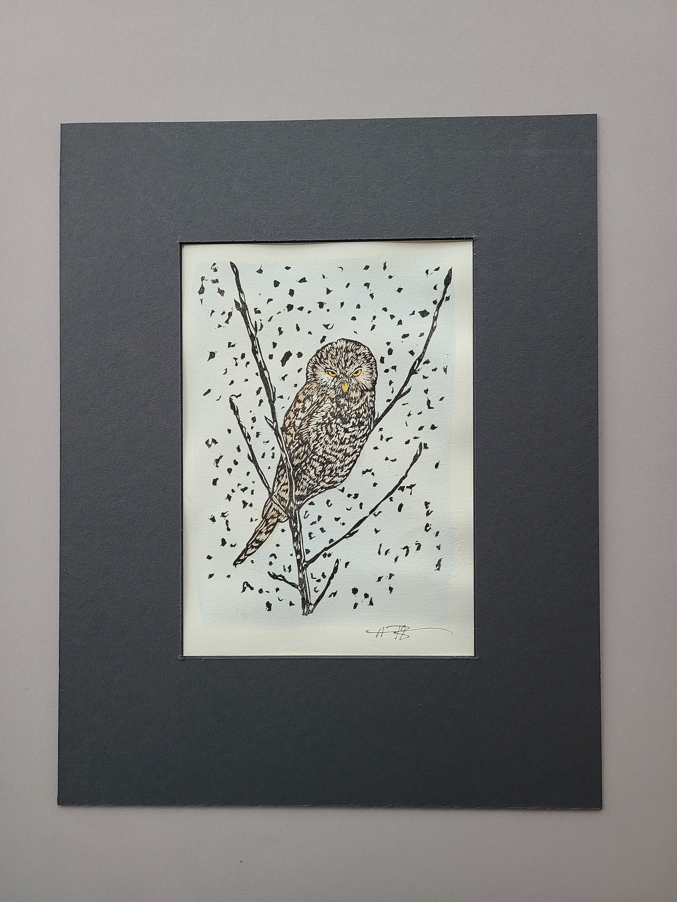 Owl Print - Wall Decor - Original Print - FAC1