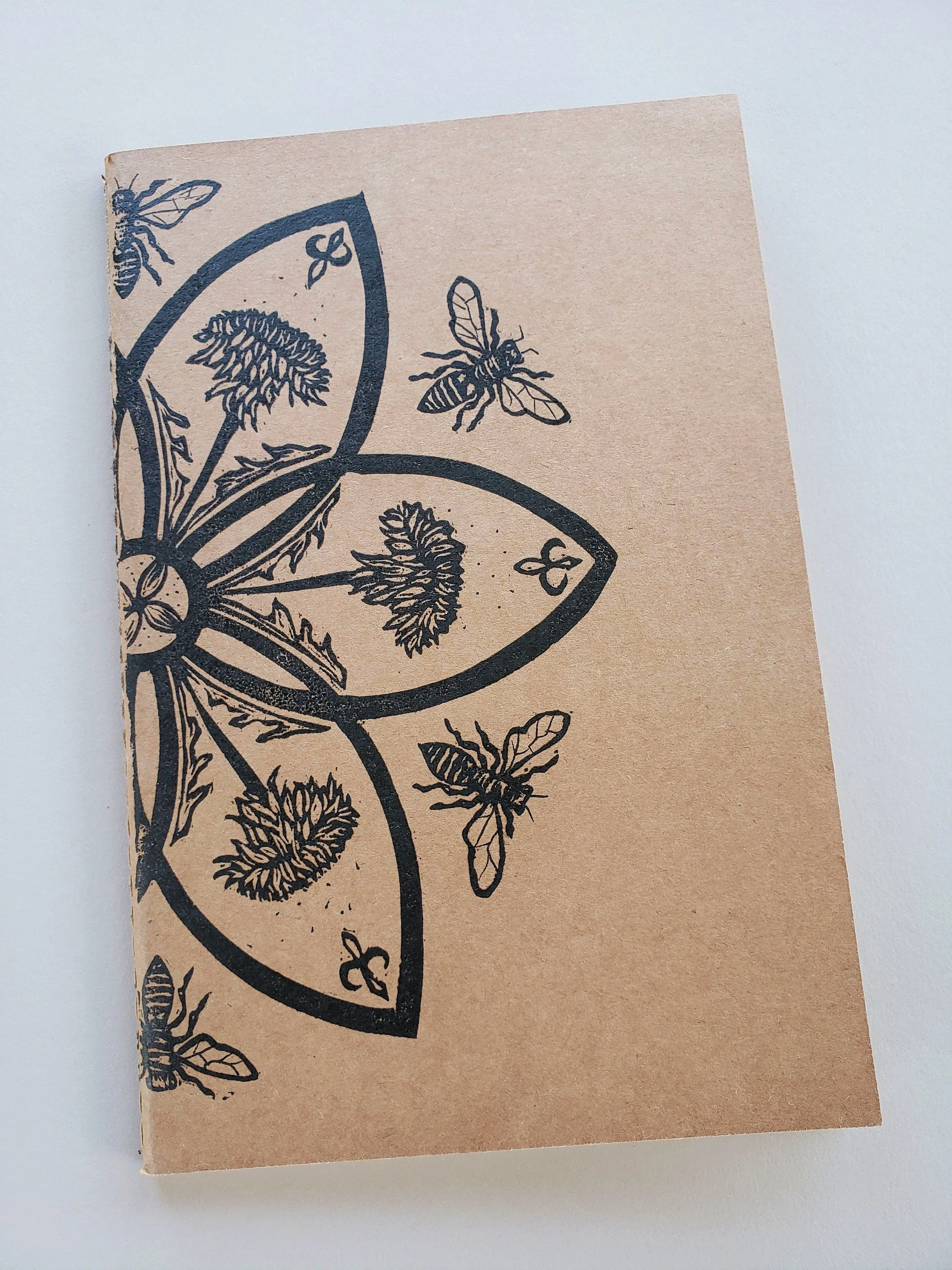 Journal - Honey Bee and Dandelions - Blank Pages - FAC1