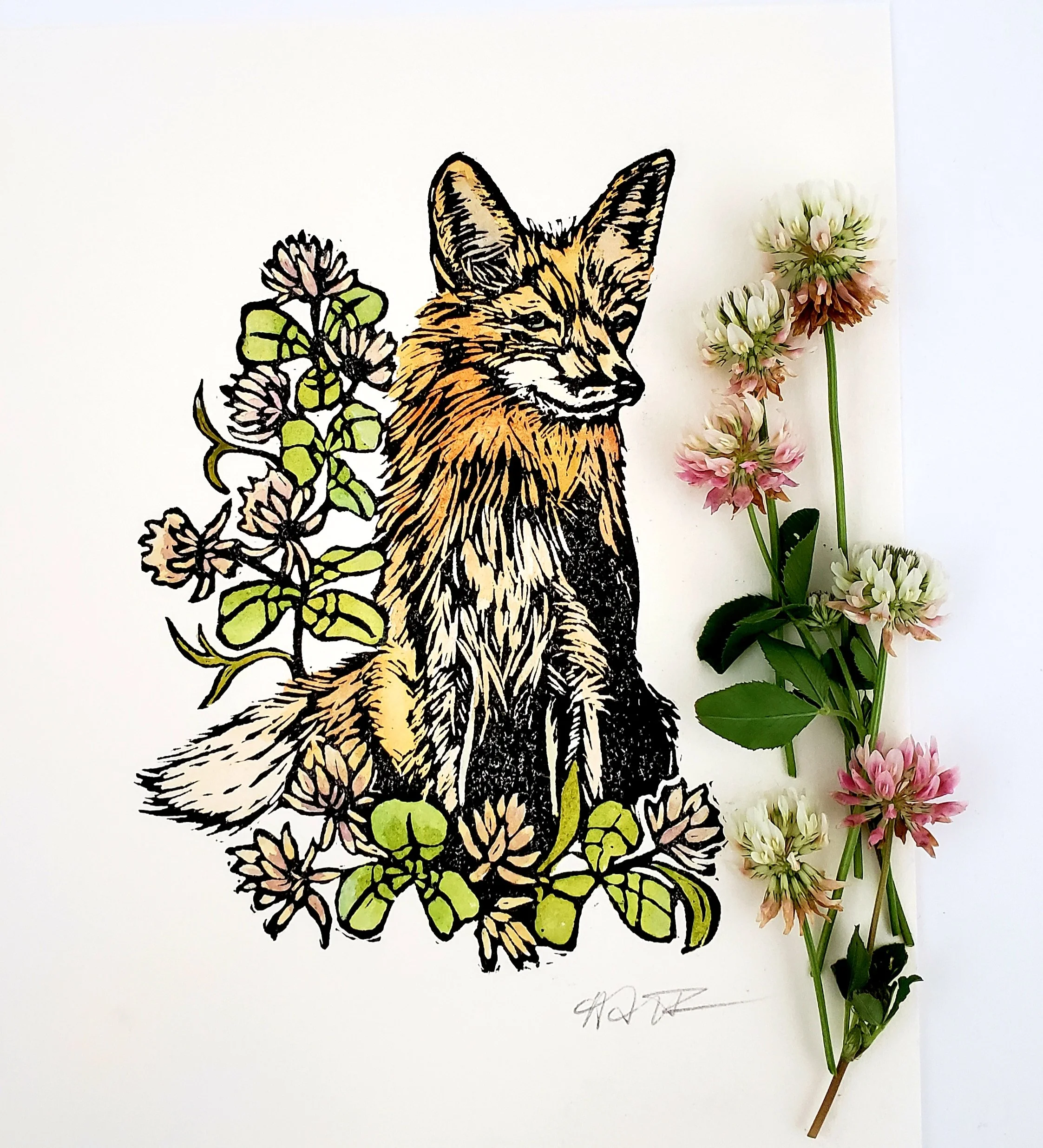 The Fox and Clover Wallart