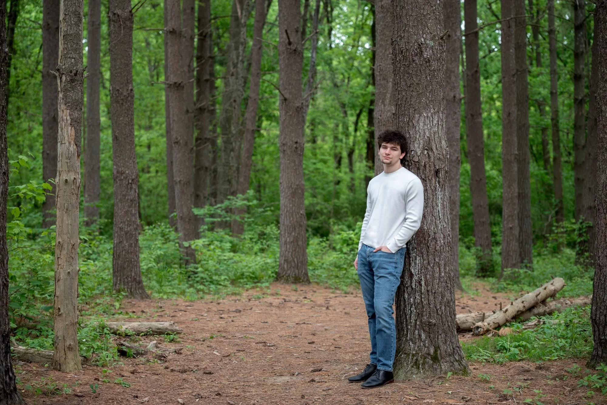 Brennan | Trekking Through Pine Trees at August A. Busch