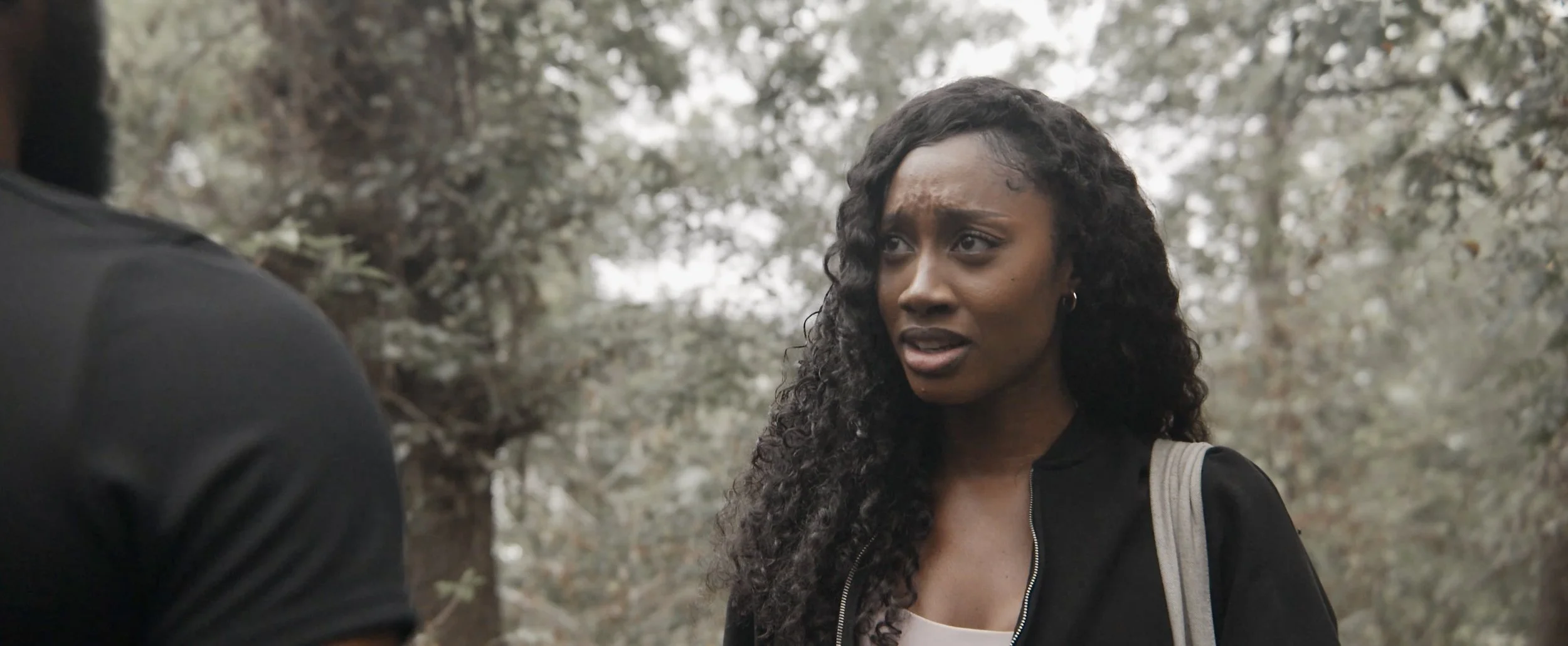 woman acting in a drama showreel scene