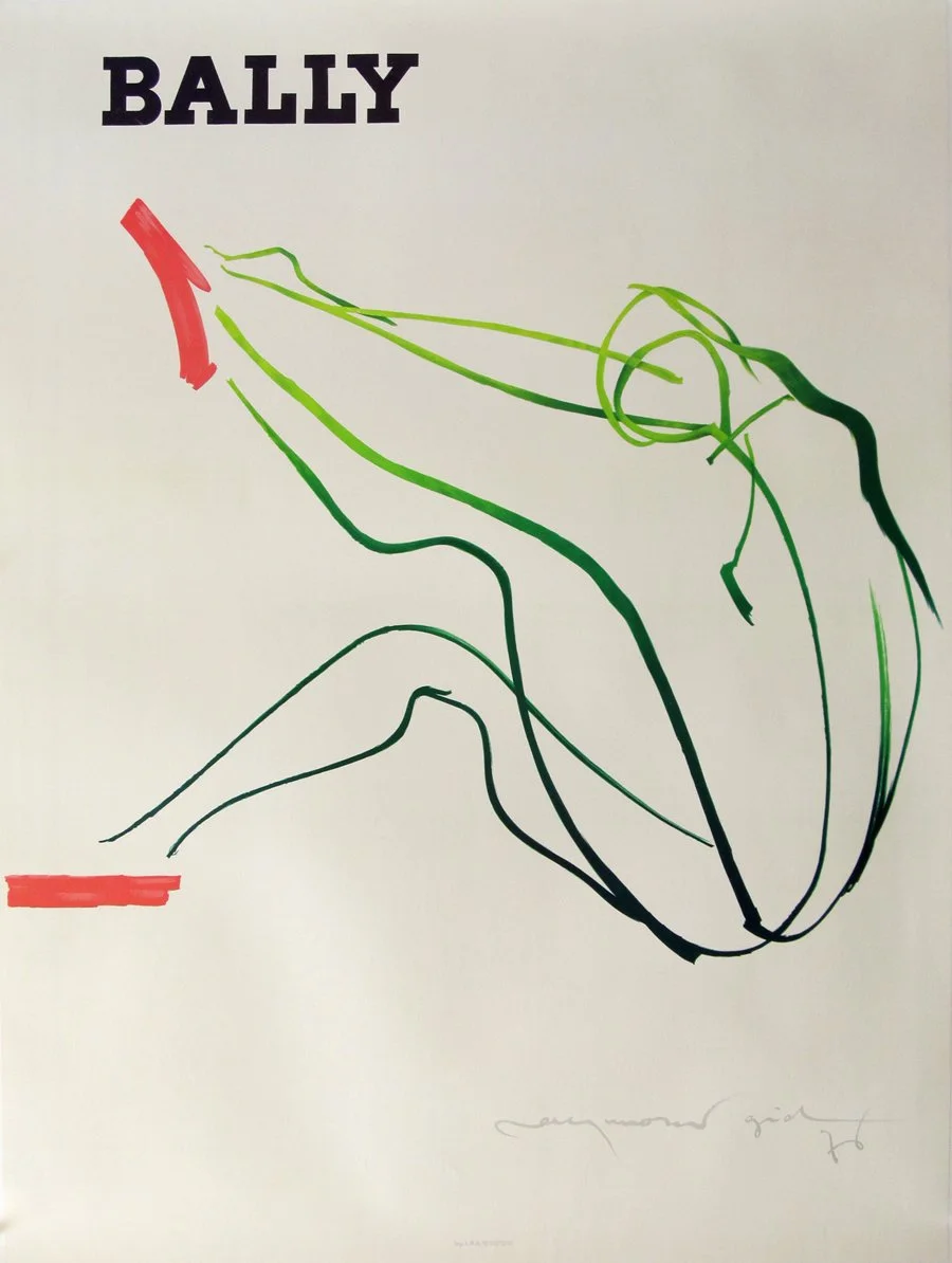 "Bally (Green)", Gid, c.1976, 62.75"x46", $4,850