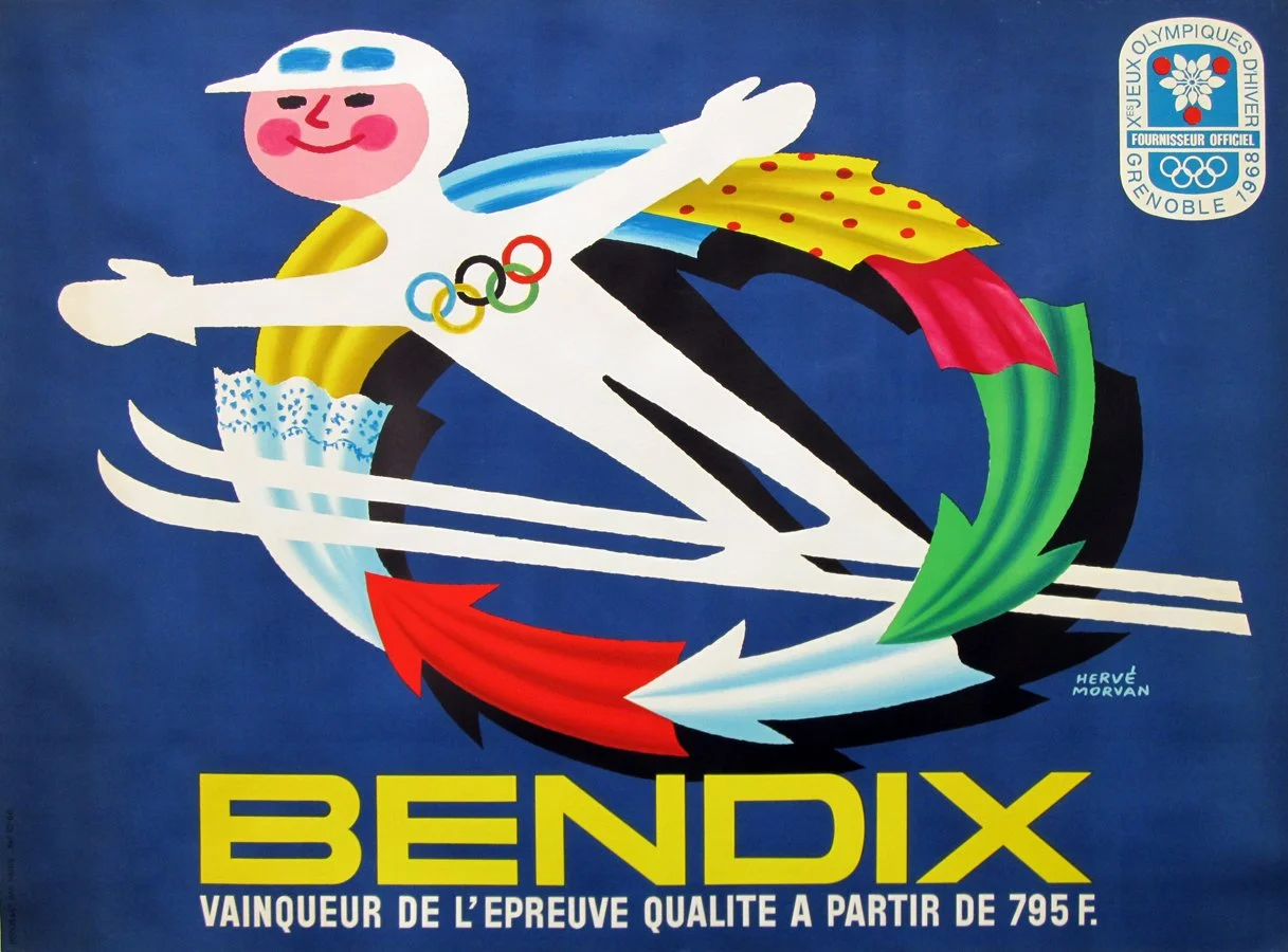 "Bendix Vainquer de l'Epreuve", Morvan, c.1968, 63"x46", $1,600