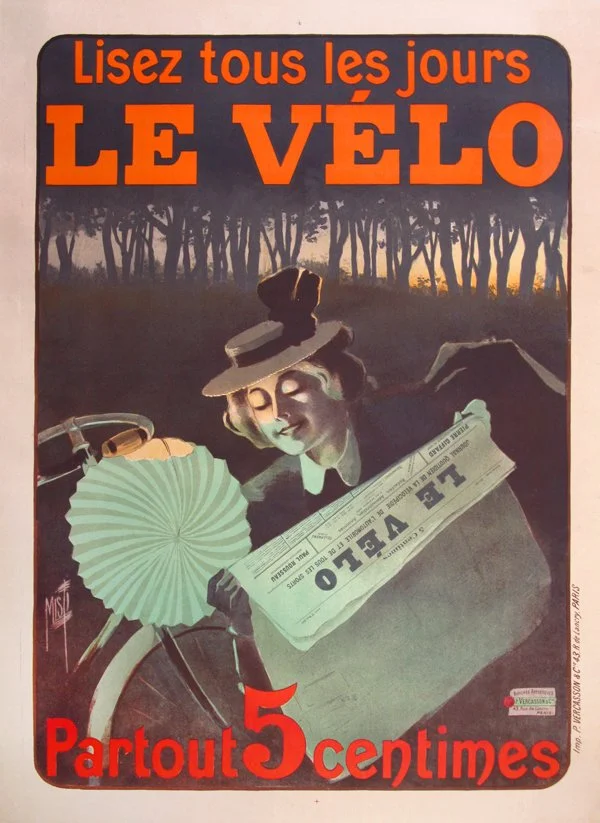 "Le Velo", Mifliez, 1897, 49"x34.25, $3,400
