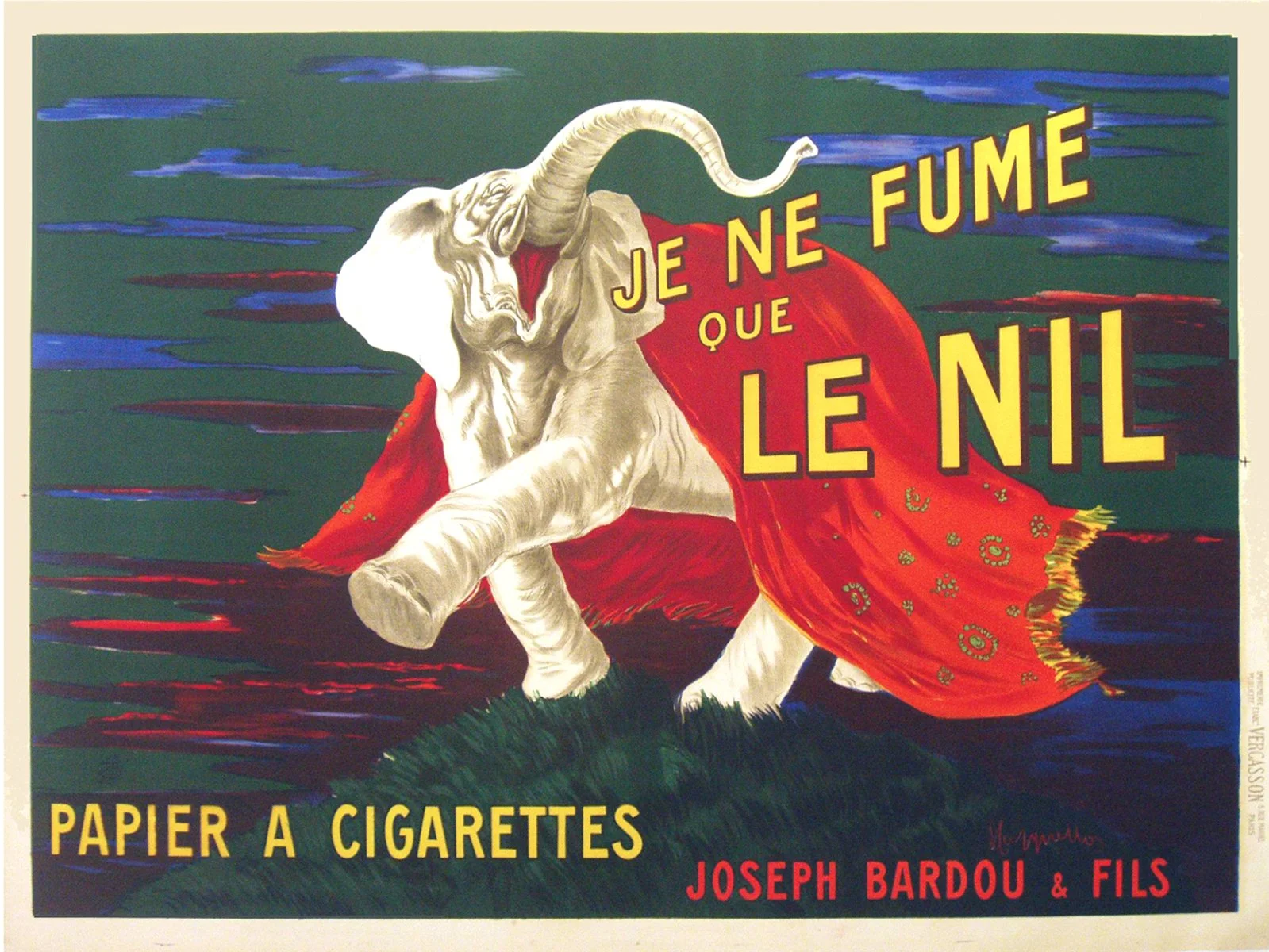 "Le Nil", Cappiello, 1912, 46.5"x62.75", $1,450