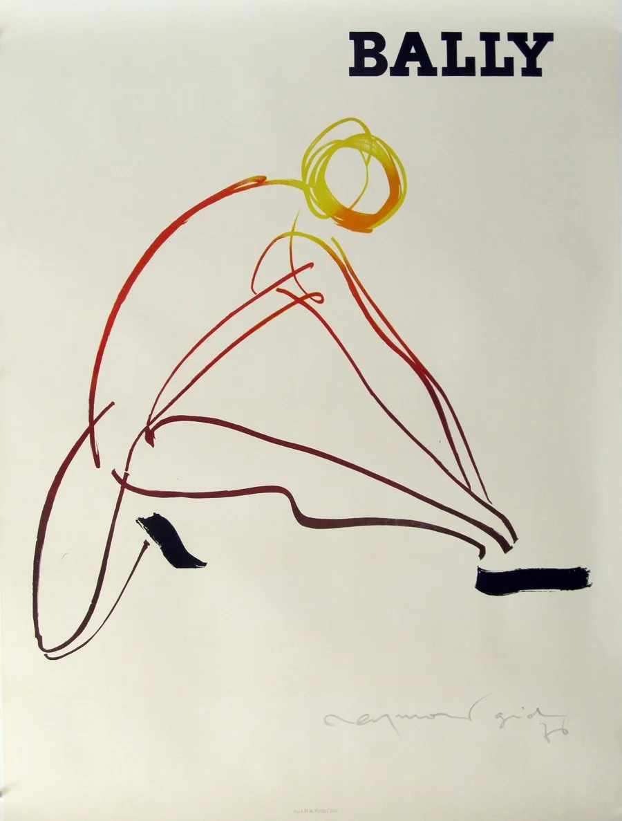 "Bally (Yellow)", Gid, c.1976, 62"x46", $1,400