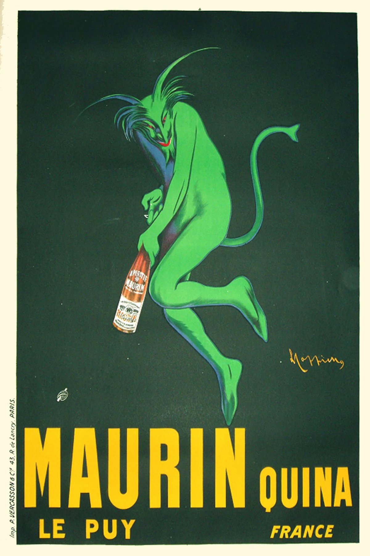 "Maurin Quina", Cappiello, 1906, 63"x46.5", $2,800