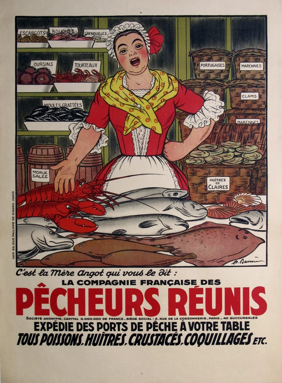 "Pecheurs Reunis", Barrer, c.1920, 62.75"x46", $3,600