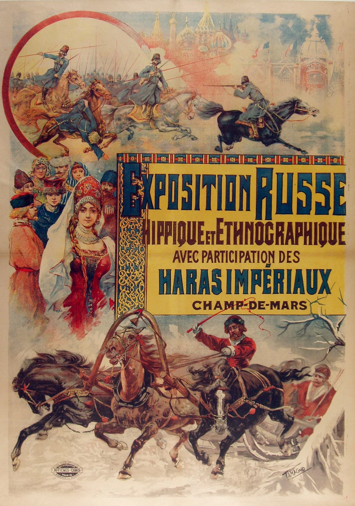 "Exposition Russe", Tamagno, c.1895, 55"39", $1600