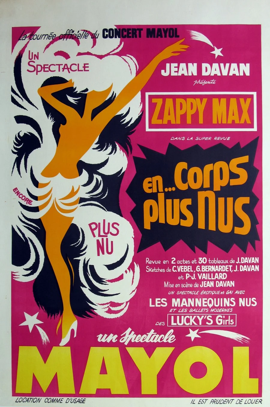 "Mayol Zappy Max", Harfort, c.1930, 59"x39.5", $1,480