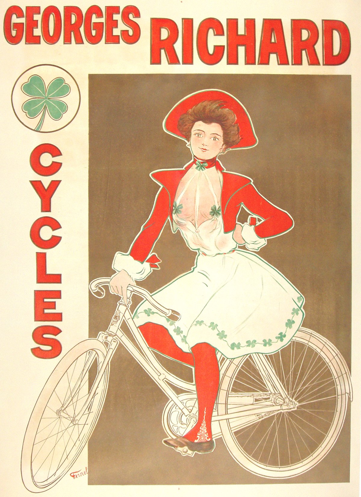 "George Richard Cycles", Fernel, c.1895, 53.5"x38.75", $3,200