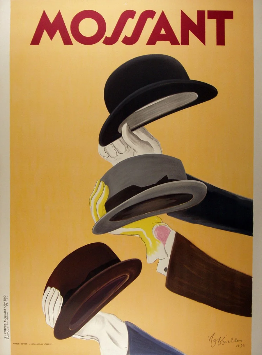 "Mossant", Cappiello, 1938, 62.75"x46", $4,800