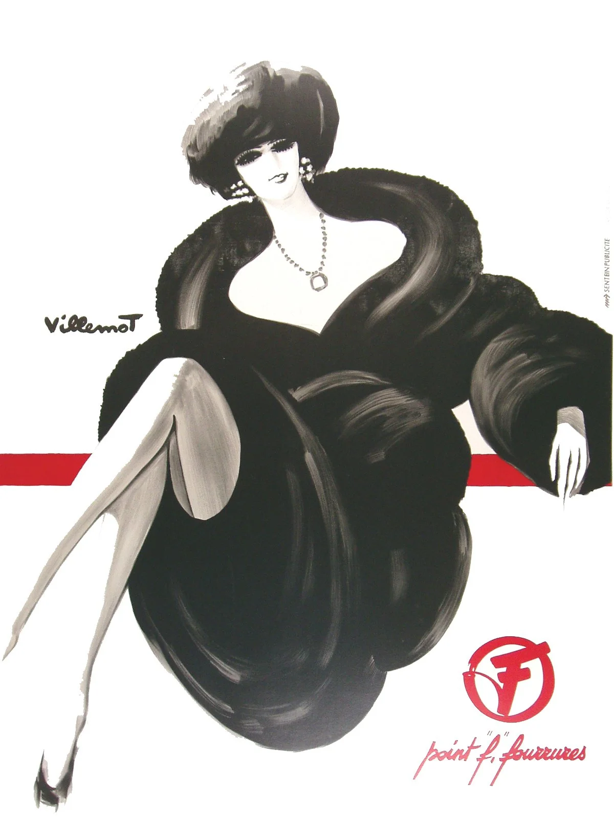 "Point F Fourrures", Villemont, 1984, 58.5"x46", $1,800