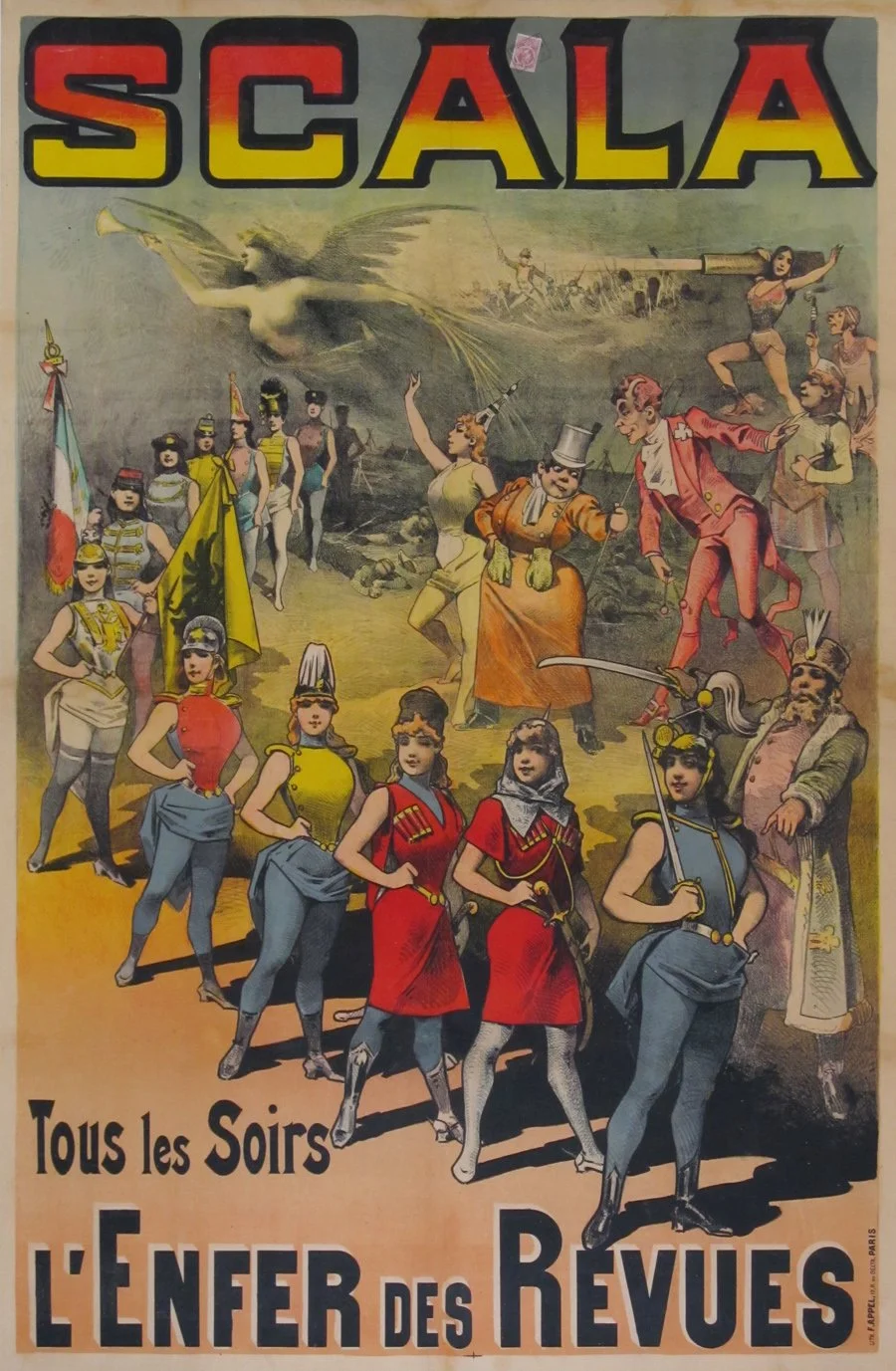 "Scala", Choubrac, 1889, 57.75"x38", $3,600