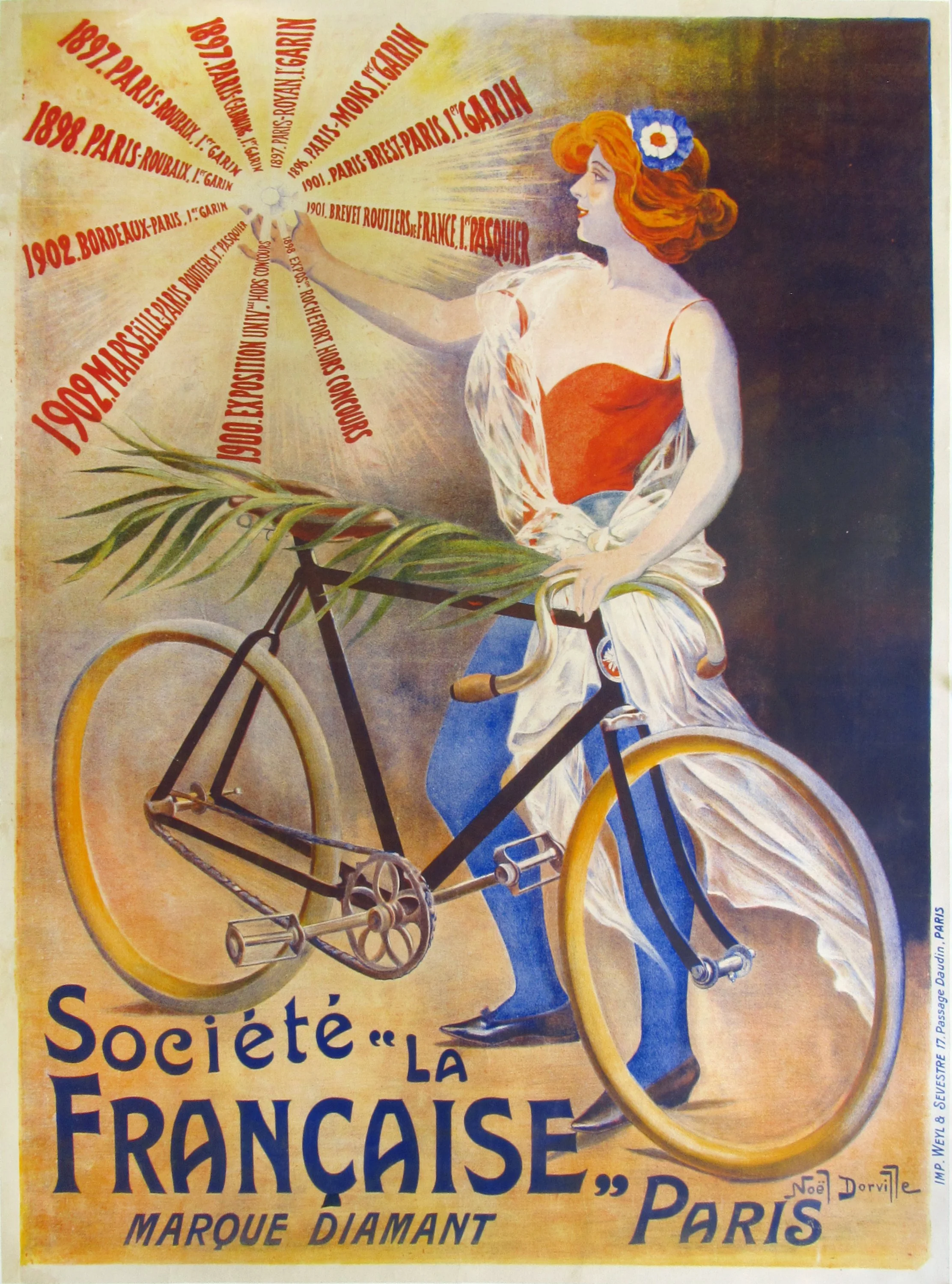 "Societe La Francise-Diamant", Dorville, 1903, 61.5"x45", $3,800
