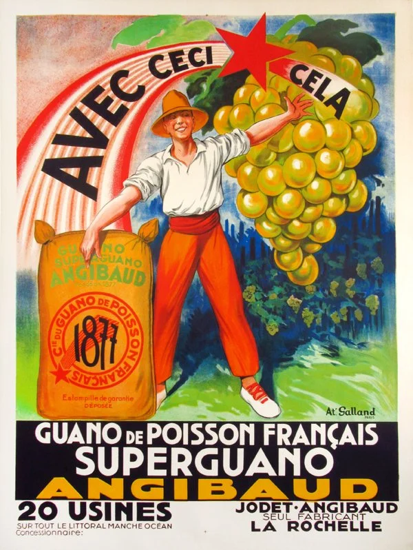 "Avec Ceci Cela", Galland, c.1930, 62" X 45.5", $1,650