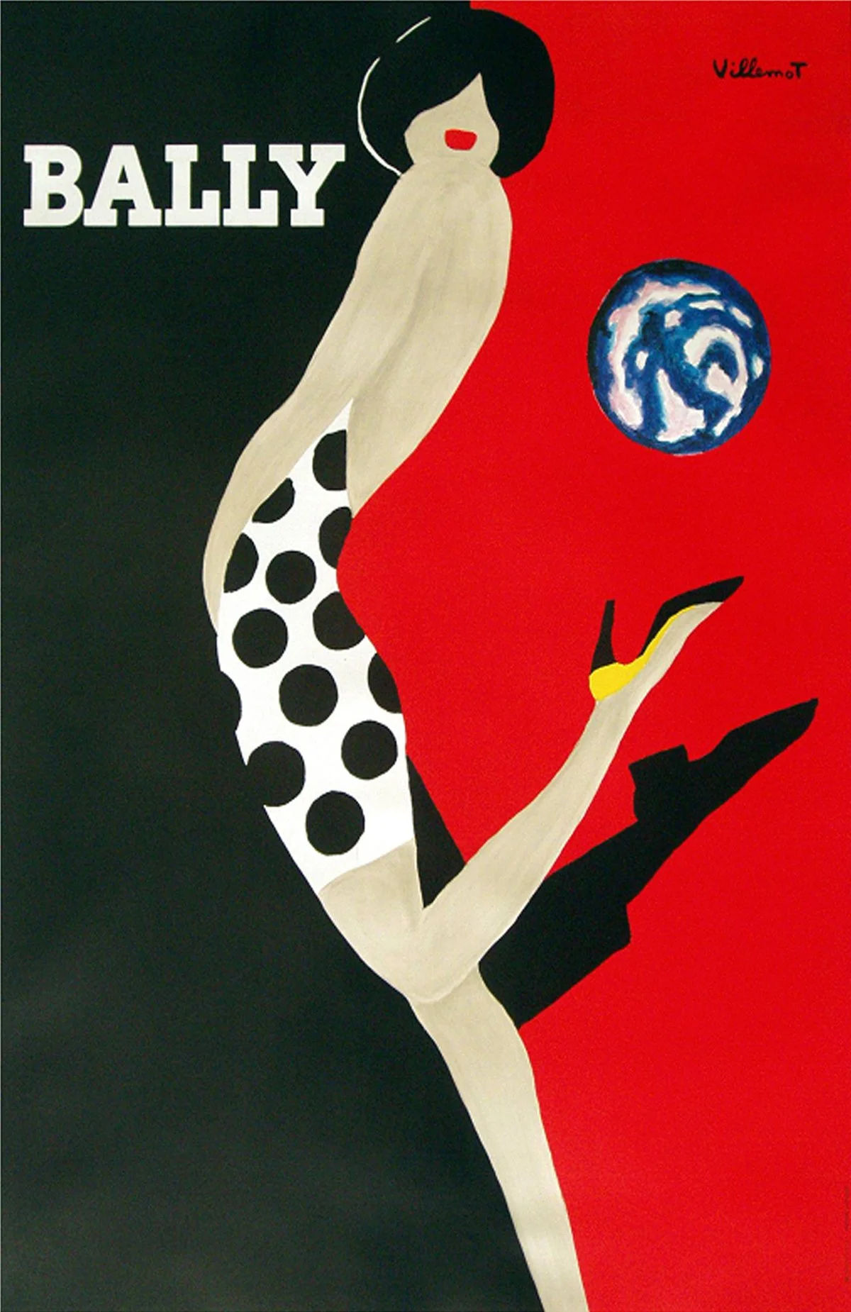 "Bally (Kick)", Villemont, c.1989, 66.25"x46.5", $1,400