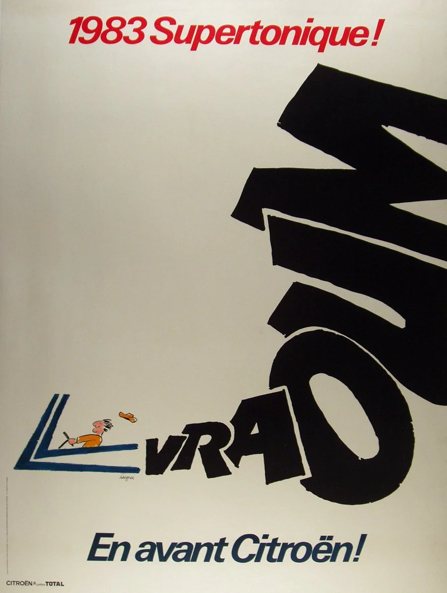 "Vraoum Citroen", Savignac, 1983, 63"x46.5", $800