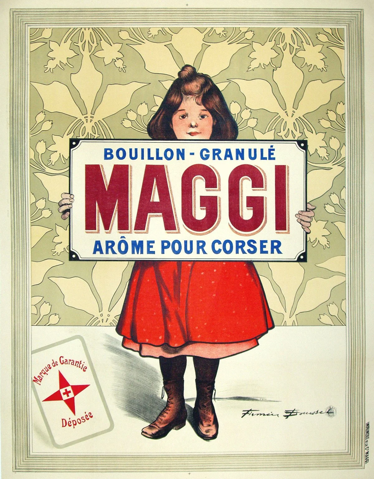 "Maggi Bouillon", Bouisset, c.1895, 50"x39", $3,450