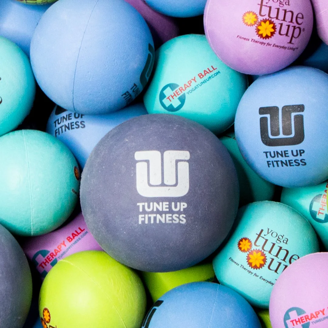 Colorful Tune Up Fitness therapy balls in several sizes