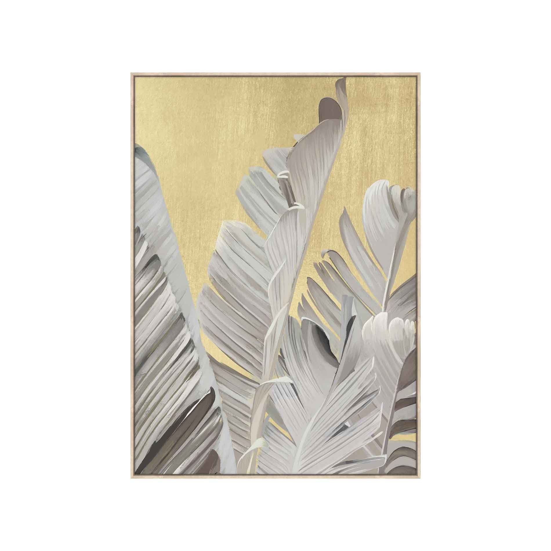 Golden Palms Framed Canvas — Kingsley Interiors