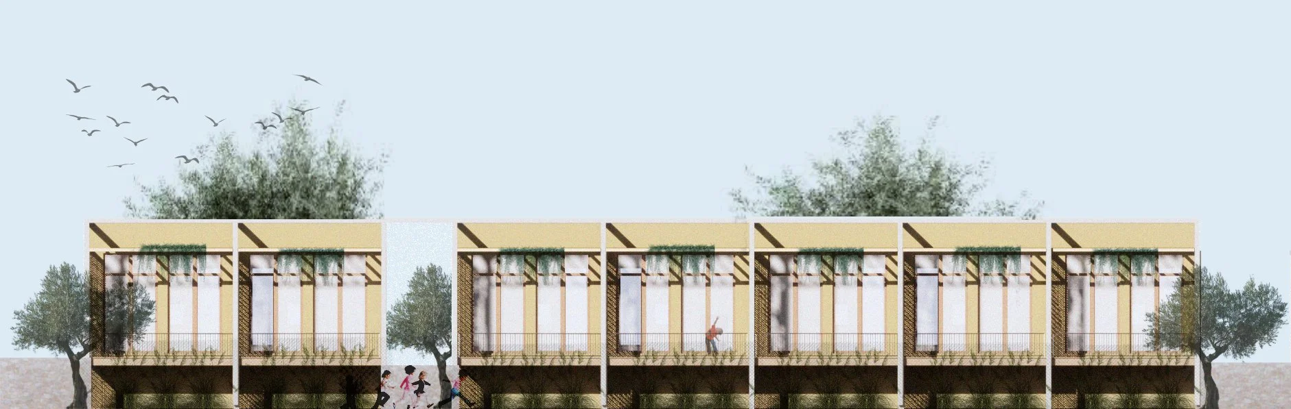 Façades projetées coté jardins 