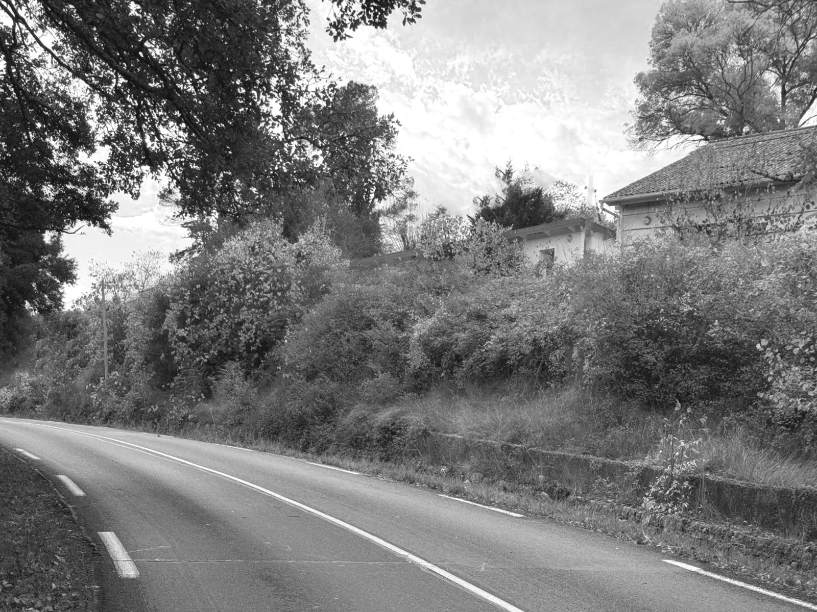 Vue de la rue existante 