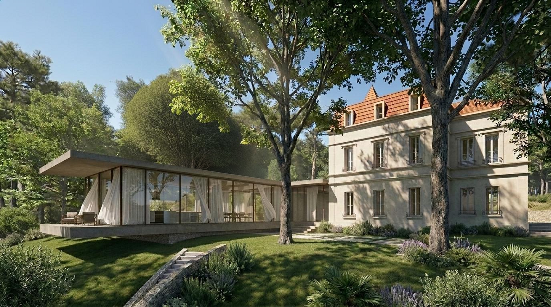 Vue extension et Villa 