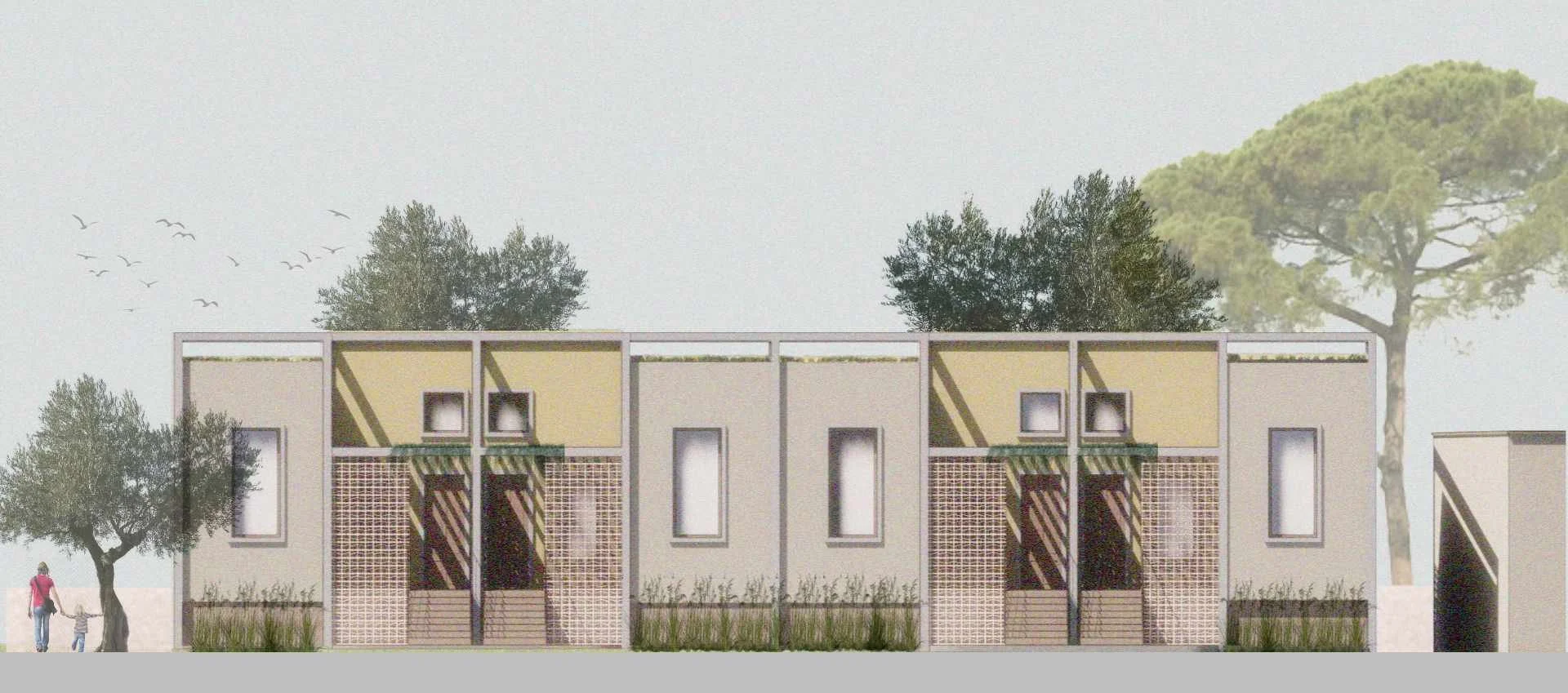 Façades projetées coté rue 