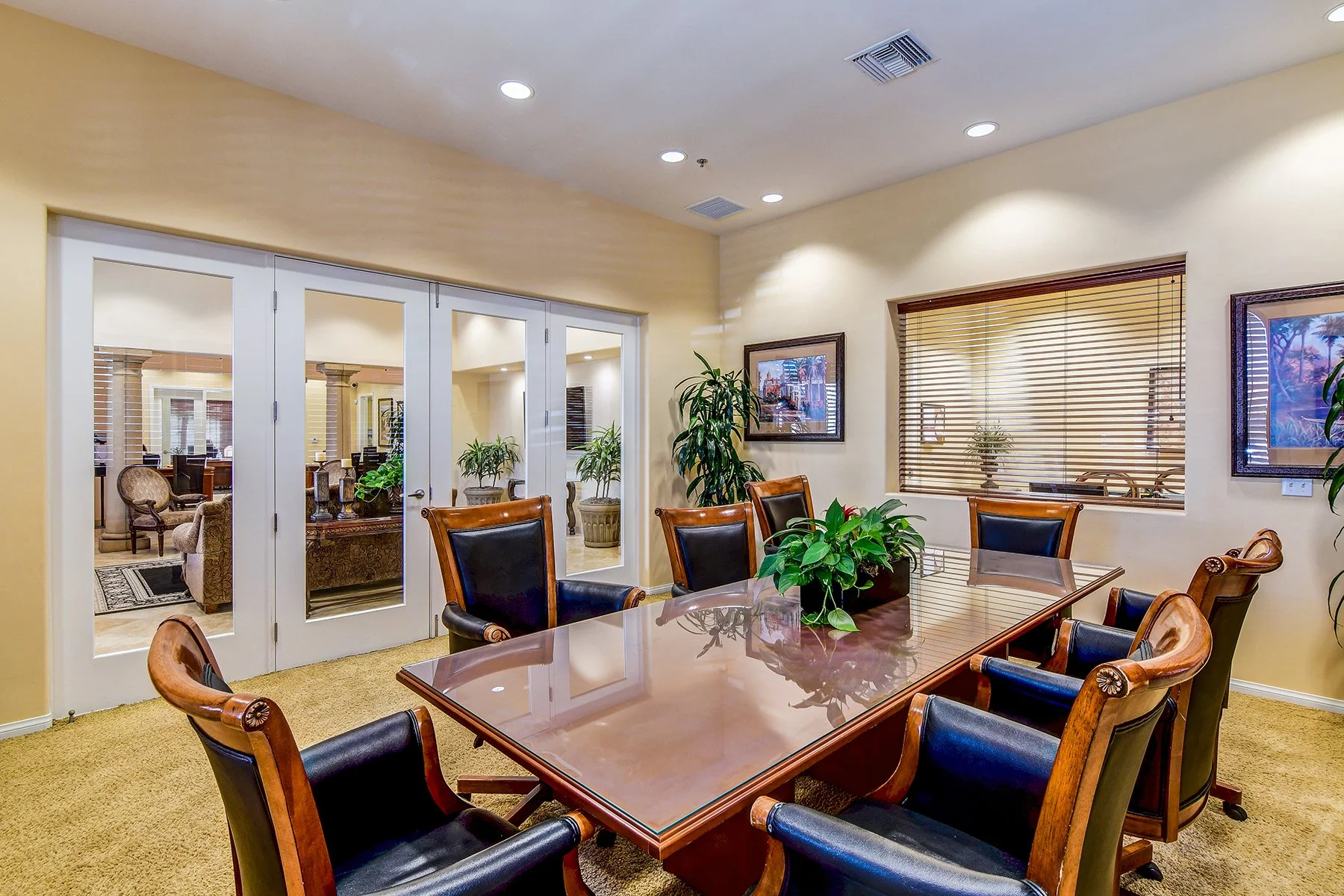 The private conference room at Hilltop