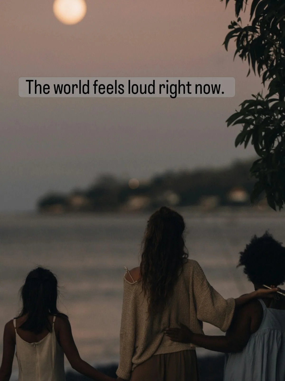 I have been feeling lately 
like the world is loud right now.

There is so much information.
So much urgency.
So much noise pulling at our attention.

I can feel it in my body 
a subtle overstimulation,
a drifting away from my own rhythm.

And I trul