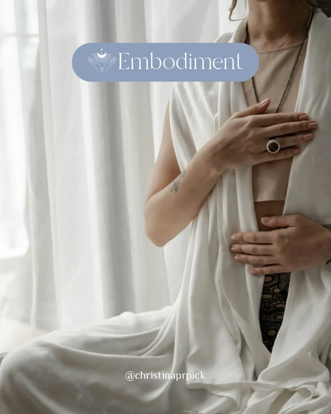 Embodiment

Lately I have been noticing 
The simplicity of Embodiment 

Not something to figure out&hellip;
but something to feel.

A hand on the body.
A breath that softens everything.

This time of year is gently reminding me.

The light is returni