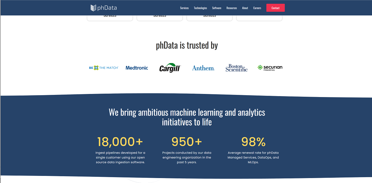 phData home page copy refresh — logos & proof points.
