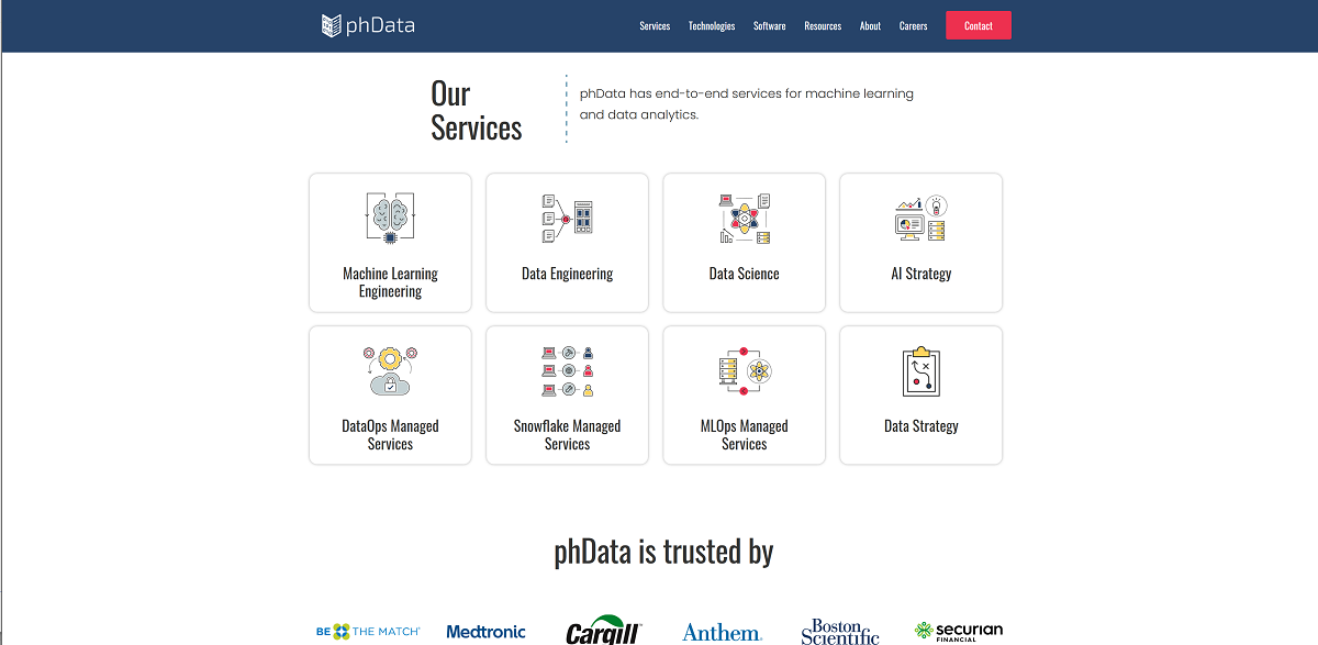 phData home page copy refresh — products & services.