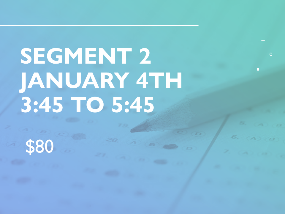 Segment 2 January 4th 3:45 to 5:45