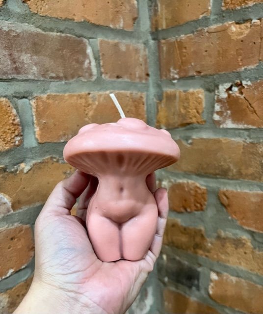 Mushroom Goddess Candle