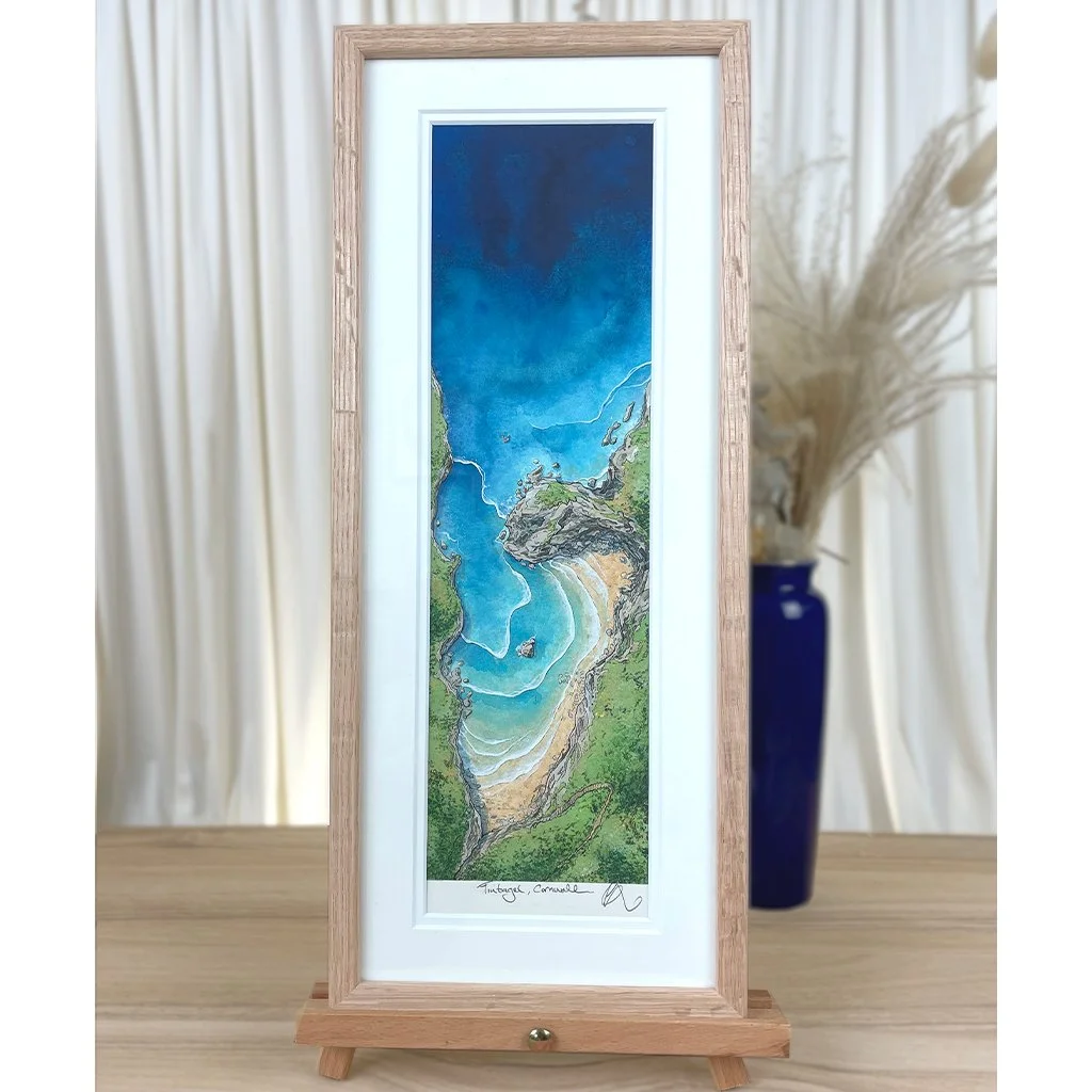 Framed Limited Edition - TINTAGEL, COASTAL TRIPTYCH #2