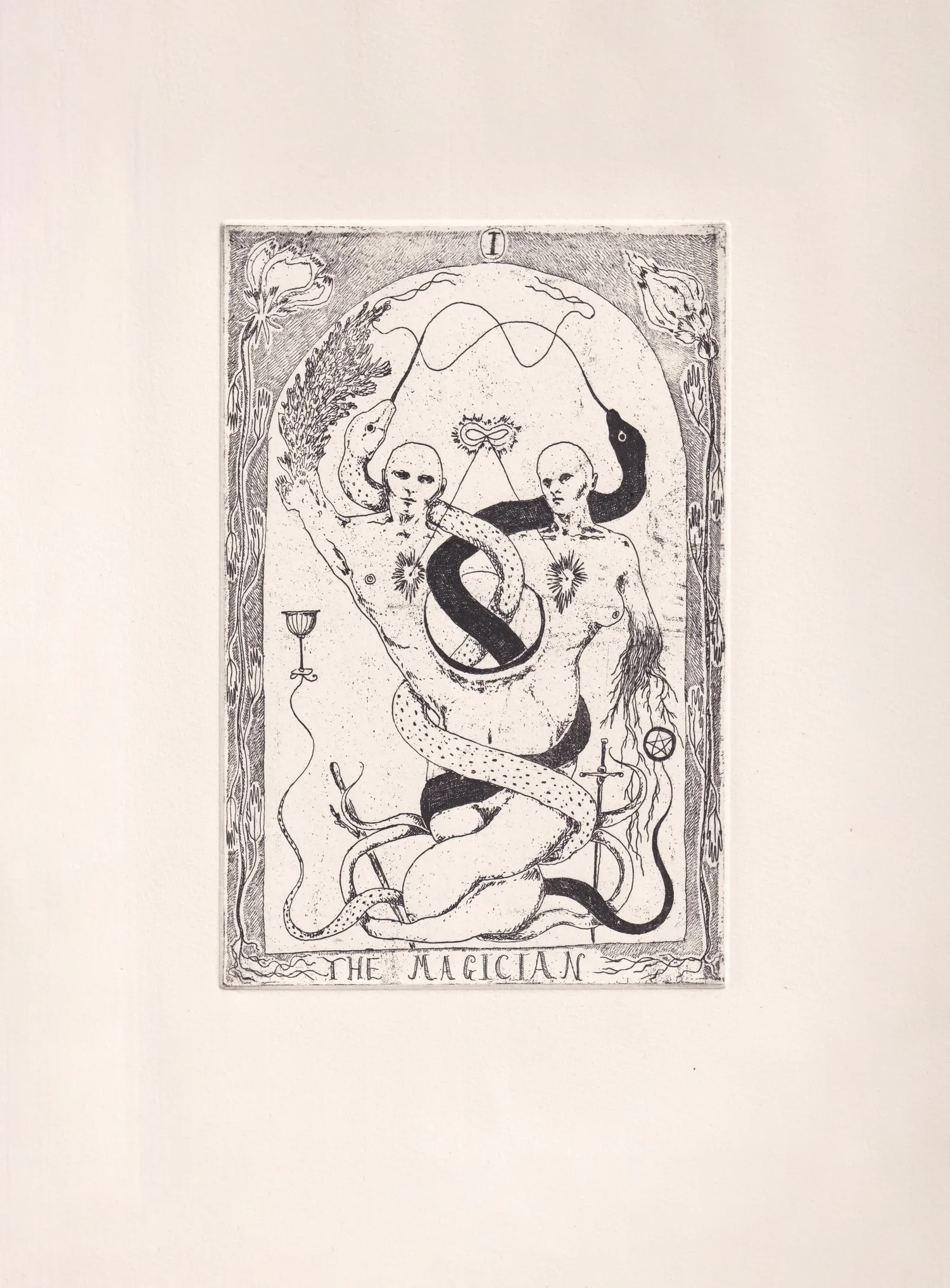 N.Shepherd,+I,+'The+Magician',+hard+ground+etching+on+somerset+satin+soft+white,+plate+22+x+14cm,+paper+35+x+25.8cm,+edition+of+10,+2023.webp