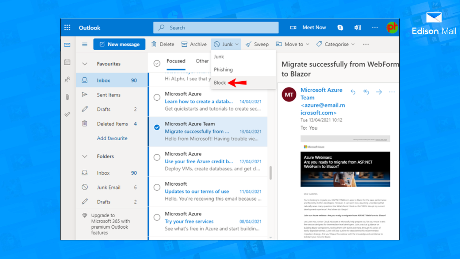 How to Block Senders on Hotmail & Outlook Edison Mail — Edison Mail