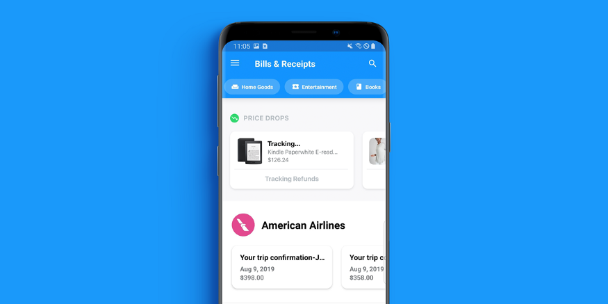 Yahoo Mail app update makes it easier to manage receipts and track