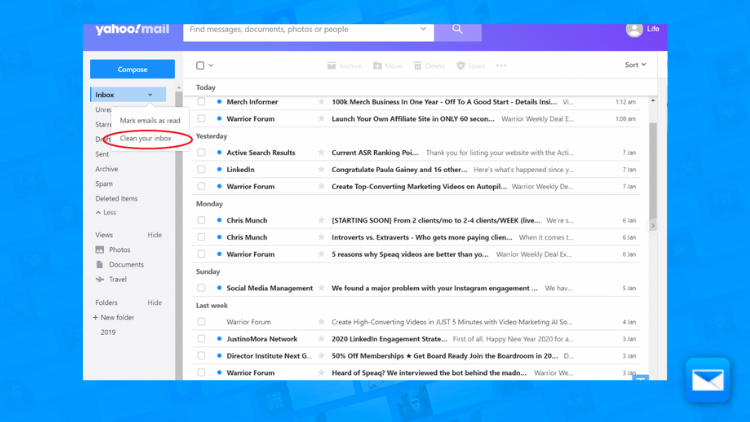 Set up business email in the Yahoo Mail app