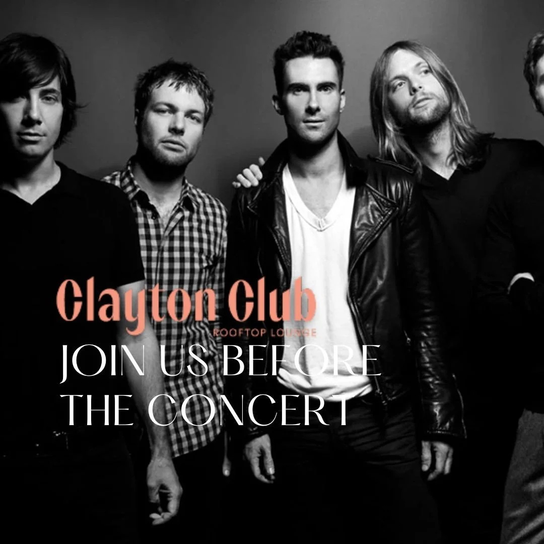 🎶 Maroon 5 Pre-Show Cocktails & Skyline Views
📅 October 17, 2025 | 🕗 8:00 PM | @golden1center
🍸 Make your night “Sweeter Than Sugar” before Maroon 5 hits the stage. From rooftop cocktails to bold bites, Clayton Club is where