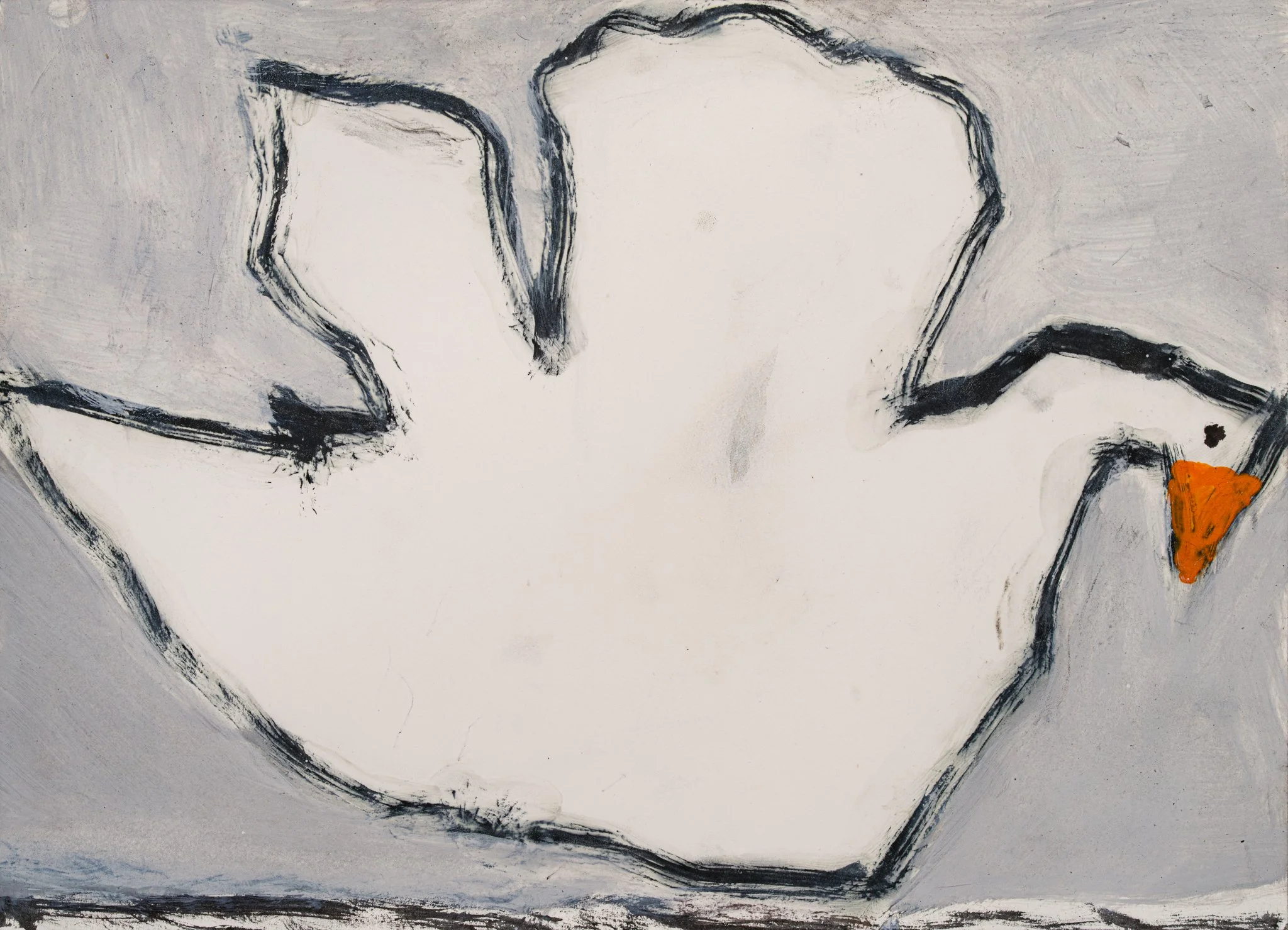 Untitled, 2025,
ink, gesso and gouache on paper, 26x36 cm