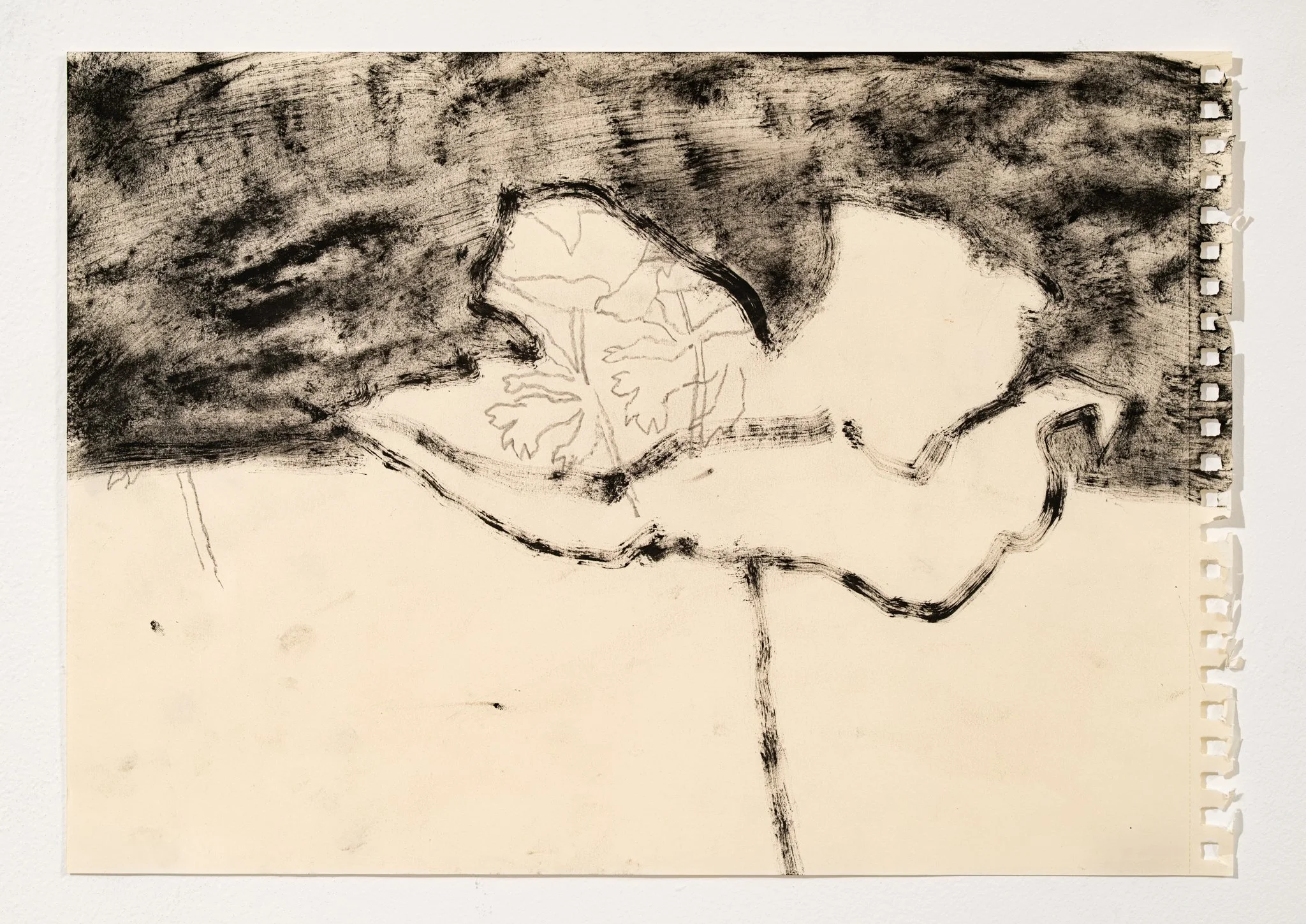 Untitled, 2025,
ink, graphite and turpentine on paper, 30x42 cm