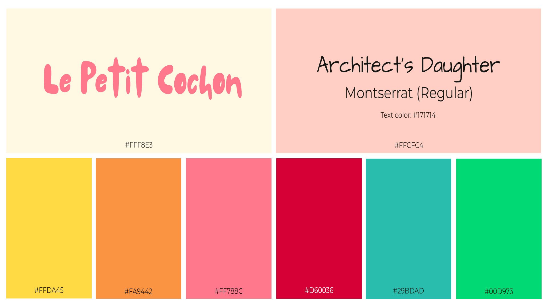 Fonts and colors