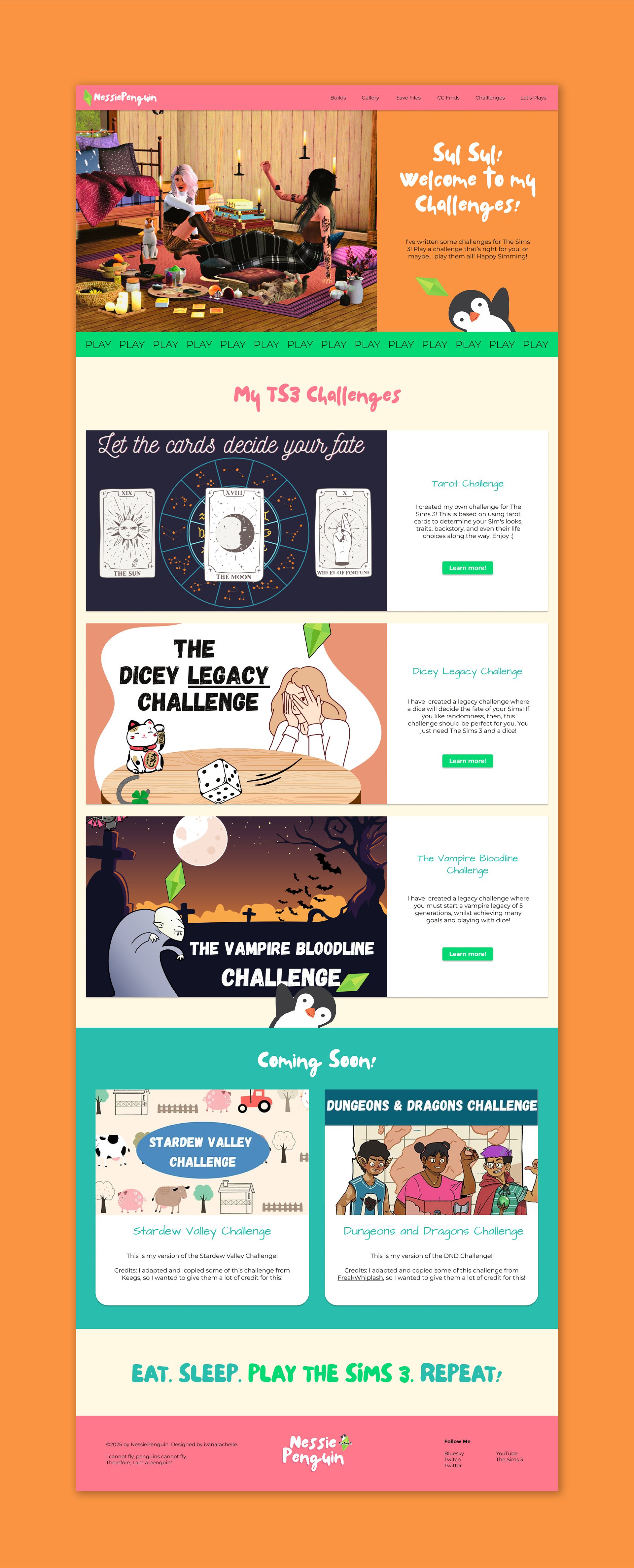 Challenges page