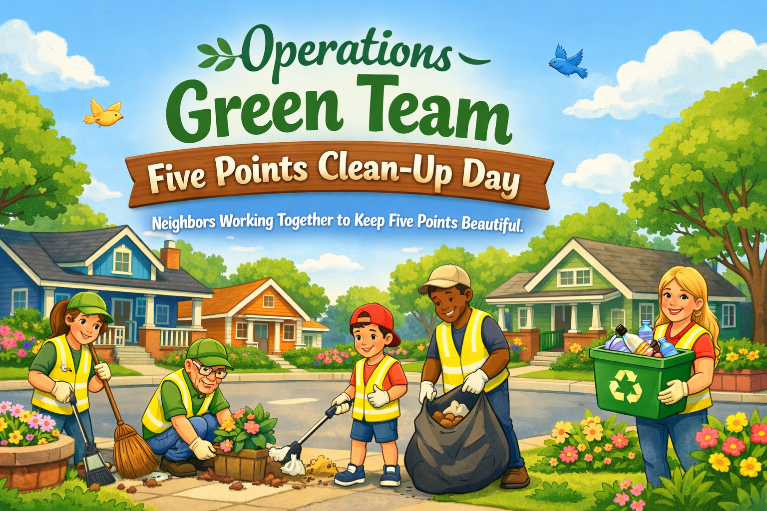 Operations Green Team Five Points Clean-up Day