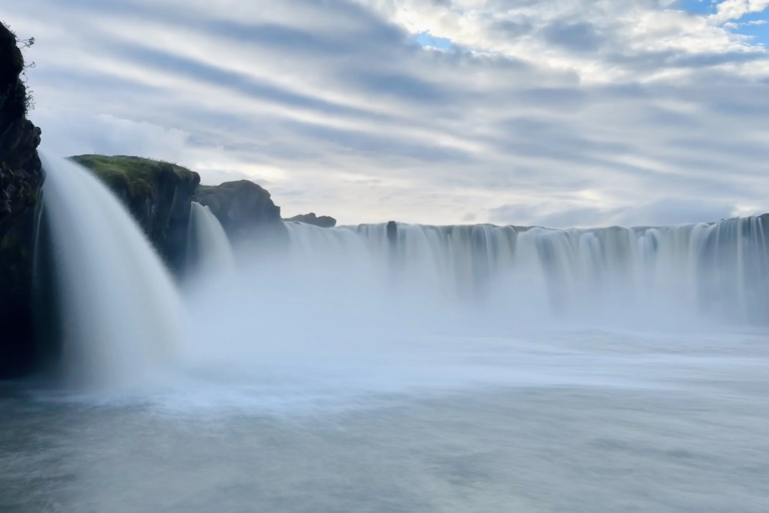 Goðafoss, Iceland, from below, long exposure