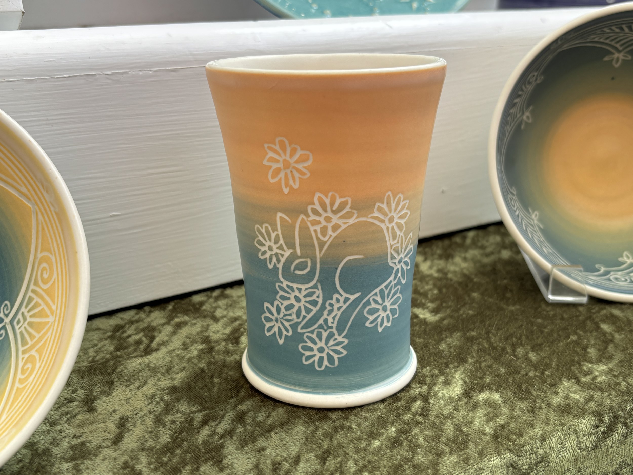 Green/Gold Bunny Tumbler
