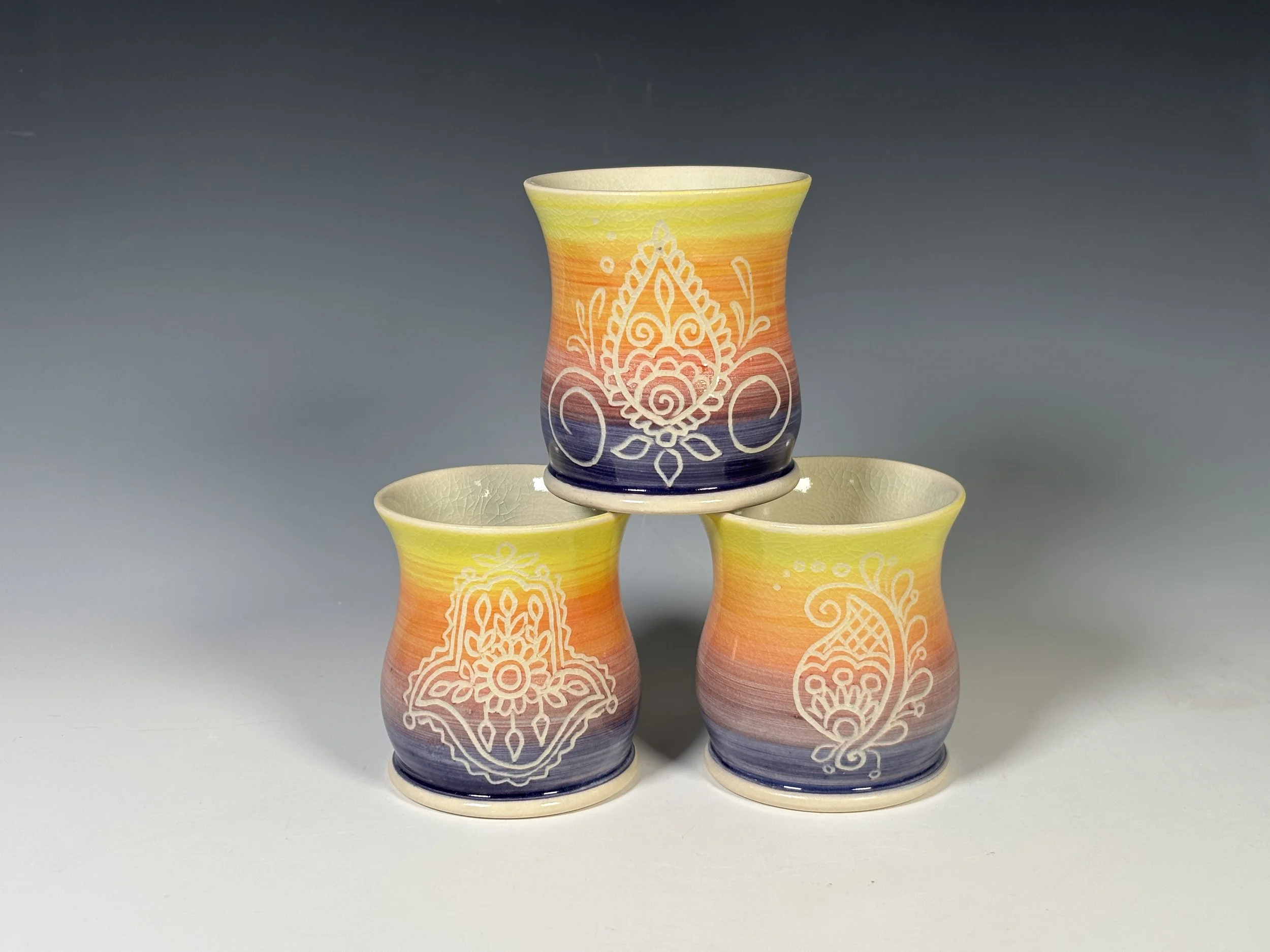 Wine cup, sunset colors